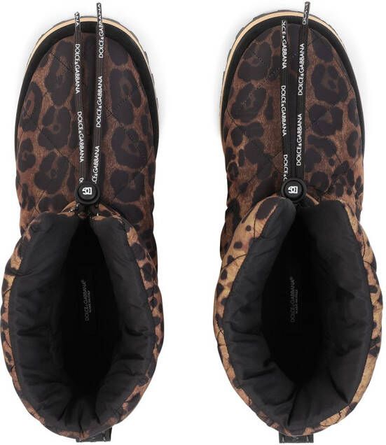 Dolce & Gabbana leopard-print boots Brown
