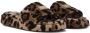 Dolce & Gabbana leopard-print fleece slippers Brown - Thumbnail 2
