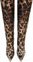 Dolce & Gabbana leopard-print jacquard knee-length boots Brown - Thumbnail 4