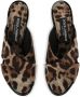 Dolce & Gabbana leopard-print stiletto mules Brown - Thumbnail 4