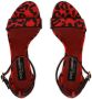 Dolce & Gabbana logo-detail leopard-print sandals Red - Thumbnail 4