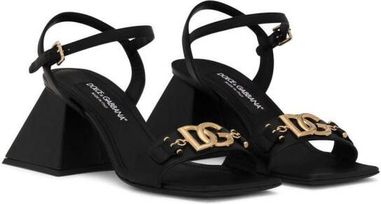 Dolce & Gabbana logo-detail open-toe sandals Black