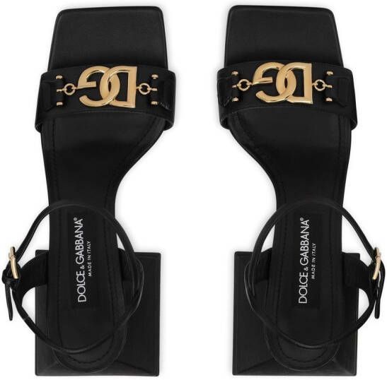 Dolce & Gabbana logo-detail open-toe sandals Black