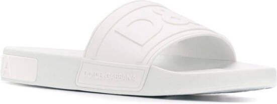 Dolce & Gabbana logo-embossed slides White