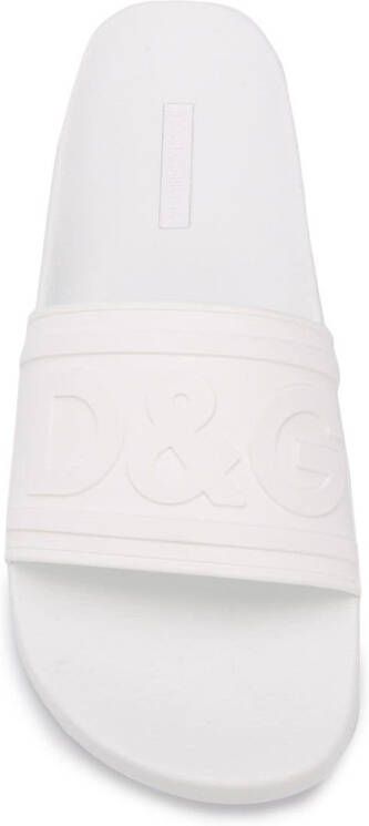 Dolce & Gabbana logo-embossed slides White
