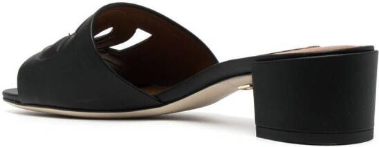 Dolce & Gabbana logo-embossed mule sandals Black