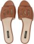 Dolce & Gabbana logo-embossed mule sandals Brown - Thumbnail 4