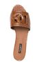 Dolce & Gabbana logo-embossed mule sandals Brown - Thumbnail 4