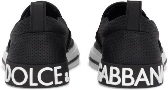 Dolce & Gabbana Custom 2.Zero perforated slip-on sneakers Black