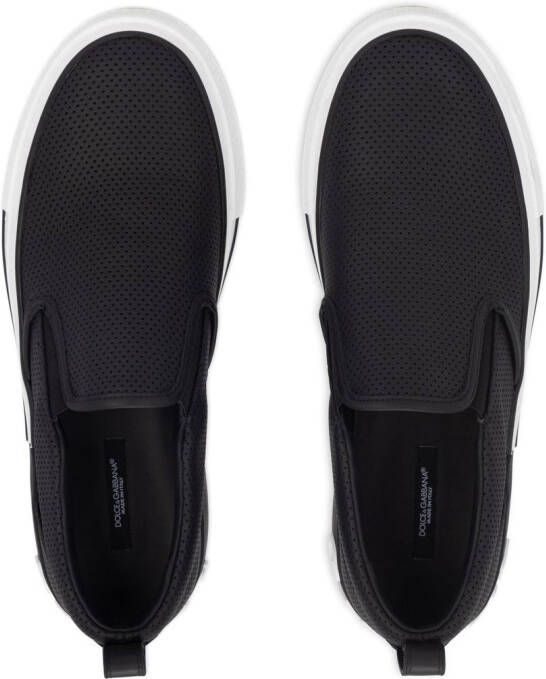 Dolce & Gabbana Custom 2.Zero perforated slip-on sneakers Black