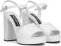 Dolce & Gabbana logo-embroidered platform sandals White - Thumbnail 2