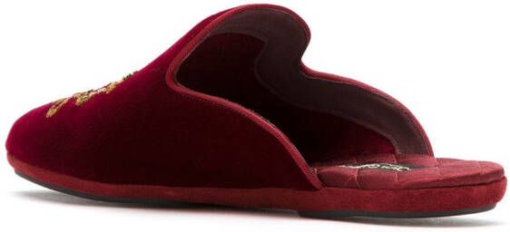 Dolce & Gabbana embroidered velvet slippers