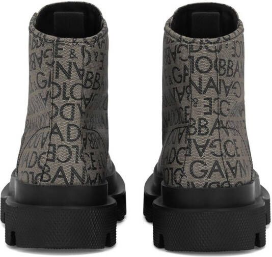 Dolce & Gabbana logo-jacquard ankle boots Grey