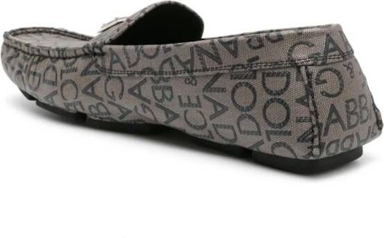 Dolce & Gabbana logo-jacquard canvas loafers Grey