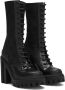 Dolce & Gabbana DG-logo 90mm lace-up mesh boots Black - Thumbnail 2