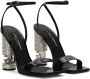 Dolce & Gabbana logo-lettering crystal-embellished sandals Black - Thumbnail 2