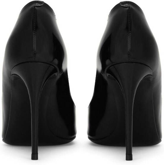 Dolce & Gabbana logo-lettering leather pumps Black