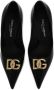 Dolce & Gabbana logo-lettering leather pumps Black - Thumbnail 4