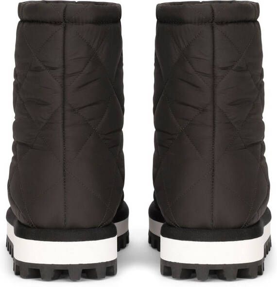Dolce & Gabbana logo-patch padded boots Black