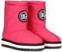Dolce & Gabbana logo-patch padded boots Pink - Thumbnail 2