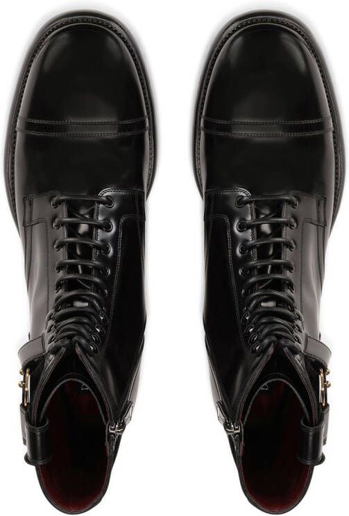 Dolce & Gabbana logo-plaque ankle boots Black
