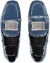 Dolce & Gabbana logo-tag patchwork-denim loafers Blue - Thumbnail 4