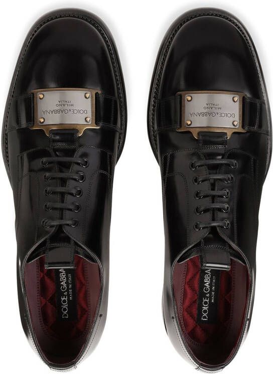 Dolce & Gabbana logo-plaque Derby shoes Black