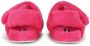 Dolce & Gabbana logo-plaque faux-shearling sandals Pink - Thumbnail 3