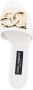 Dolce & Gabbana logo-plaque flat sandals White - Thumbnail 4