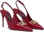 Dolce & Gabbana logo-plaque heeled slingback pumps Pink - Thumbnail 2