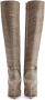 Dolce & Gabbana logo plaque knee boots Neutrals - Thumbnail 3