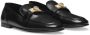 Dolce & Gabbana logo-plaque leather loafers Black - Thumbnail 2