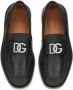 Dolce & Gabbana logo-plaque leather loafers Black - Thumbnail 4