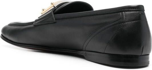 Dolce & Gabbana logo-tag leather loafers Black