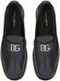 Dolce & Gabbana logo-plaque leather loafers Blue - Thumbnail 4