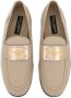 Dolce & Gabbana logo-plaque leather loafers Neutrals - Thumbnail 4