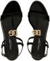 Dolce & Gabbana logo-plaque leather sandals Black - Thumbnail 4