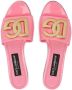 Dolce & Gabbana DG-logo patent leather sandals Pink - Thumbnail 4
