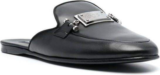 Dolce & Gabbana logo-plaque loafers Black