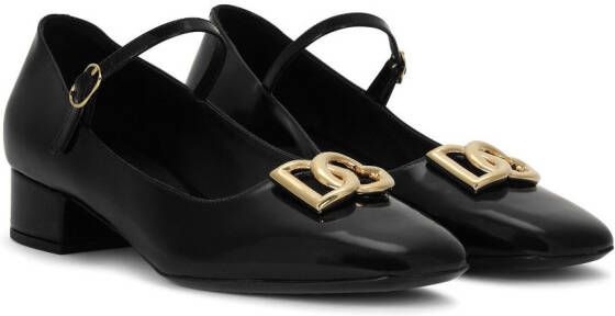 Dolce & Gabbana logo-plaque mary jane shoes Black