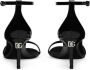 Dolce & Gabbana logo-plaque patent-leather sandals Black - Thumbnail 3