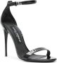 Dolce & Gabbana logo-plaque patent sandals Black - Thumbnail 2