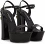 Dolce & Gabbana logo-plaque platform sandals Black - Thumbnail 2