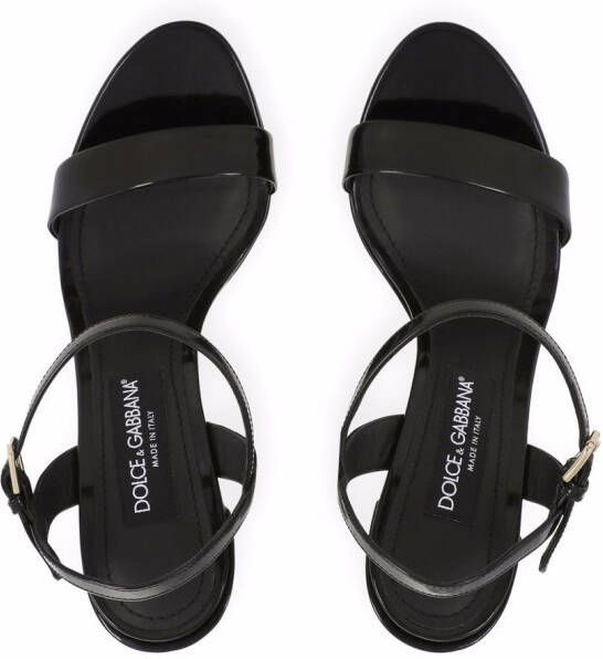 Dolce & Gabbana logo-plaque platform sandals Black