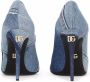 Dolce & Gabbana 105mm patchwork-denim buckle-detail pumps Blue - Thumbnail 3