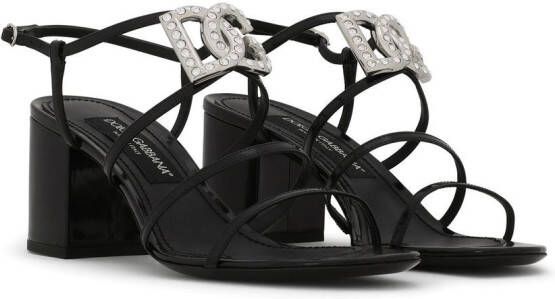 Dolce & Gabbana logo-plaque sandals Black
