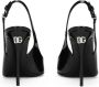 Dolce & Gabbana logo-plaque slingback leather pumps Black - Thumbnail 3