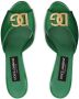 Dolce & Gabbana DG-logo 85mm patent leather mules Green - Thumbnail 4