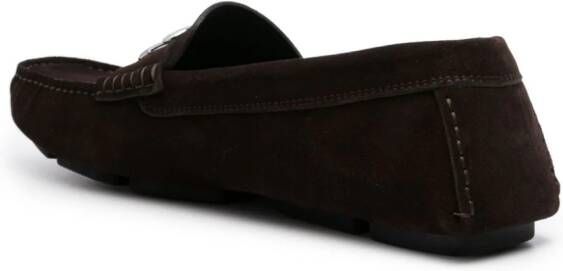 Dolce & Gabbana logo-plaque suede loafers Brown