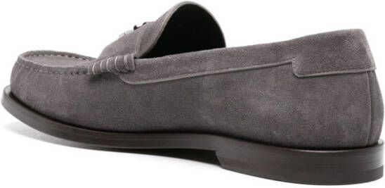 Dolce & Gabbana logo-plaque suede loafers Grey